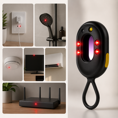 Détecteur de Caméras Cachées & Alarme de Sécurité Portable